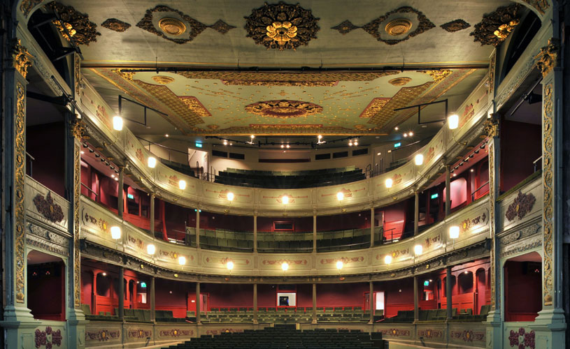 View of Bristol Old Vic seating from the stage